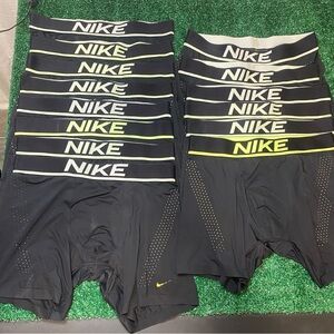 Nike Men's micro, dri-fit Black and Yellow Boxer Briefs sz.Small